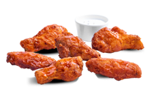 Buffalo Wings, 6 piece, dipping sauce on side