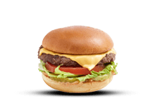 Hamburger consists of American Cheese, Pickles, Lettuce and Tomato, Signature Burger Sauce
